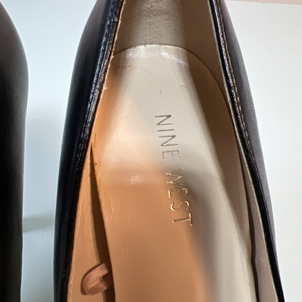 Nine West Women's 7W Black Pointed Toe Stiletto Pumps Office Heels - Picture 9 of 11